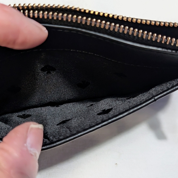 Kate Spade Black Leather Briar Lane Quilted Large Slim Card Holder/ Wallet - Picture 6 of 6